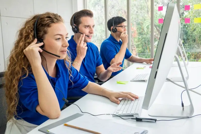 Answering Service Team Working Together
