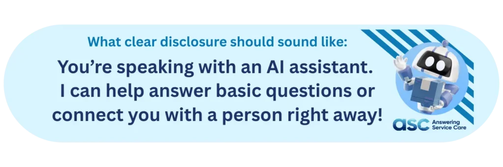 example of ai disclosure best practice