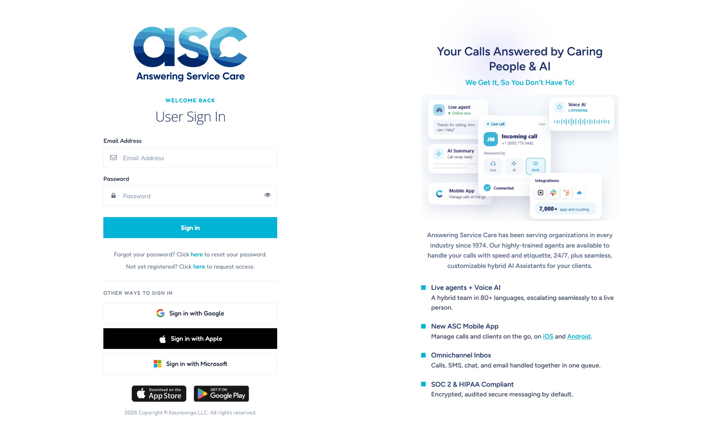 ASC Secure Login Page